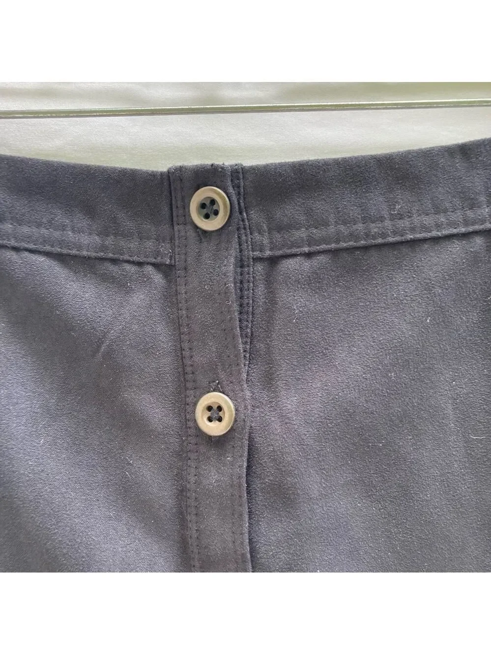 Hollister black mini skirt with buttons, size 3